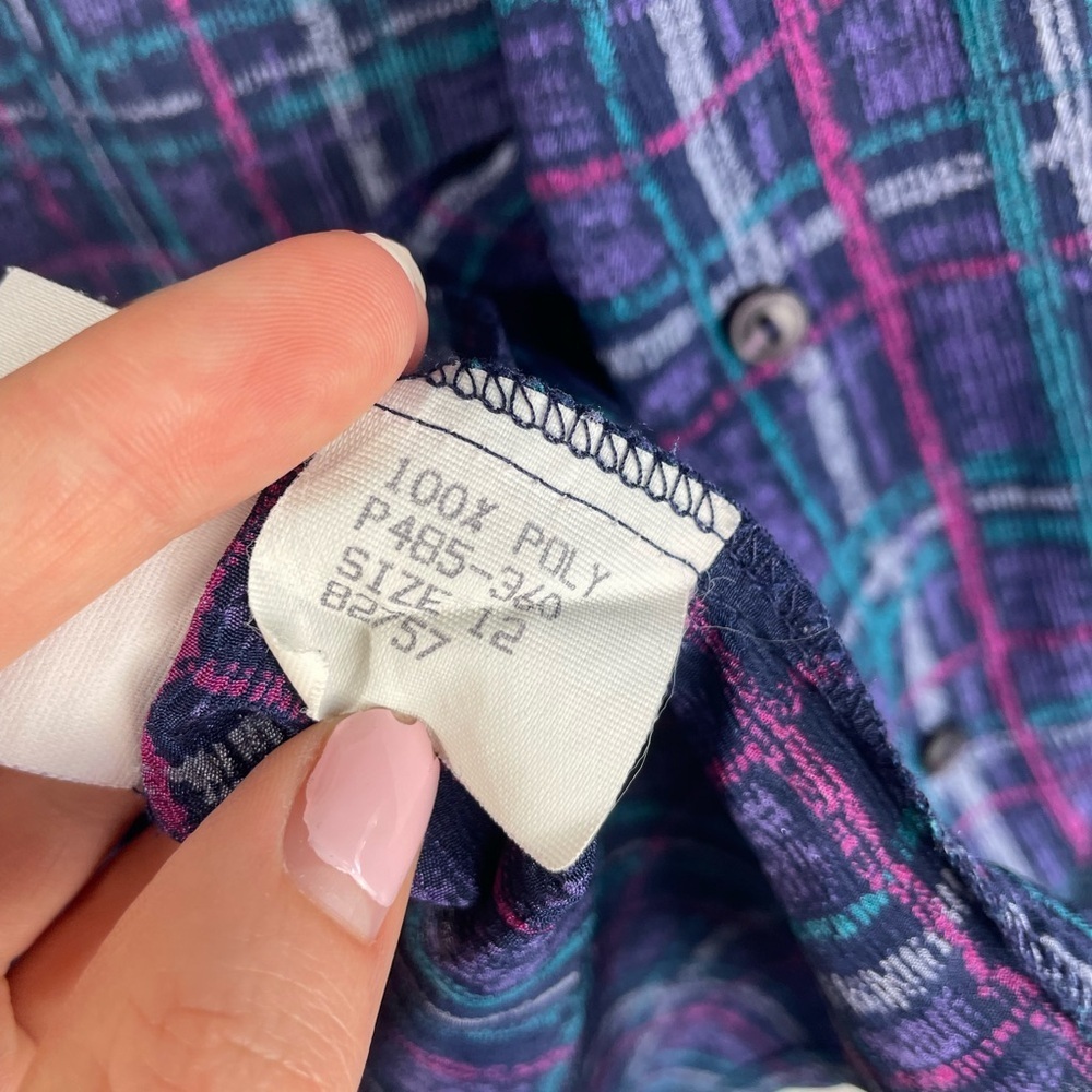 Pendleton Vintage County Sophisticates Button Down Petite Plaid Shirt S W - Picture 7 of 10